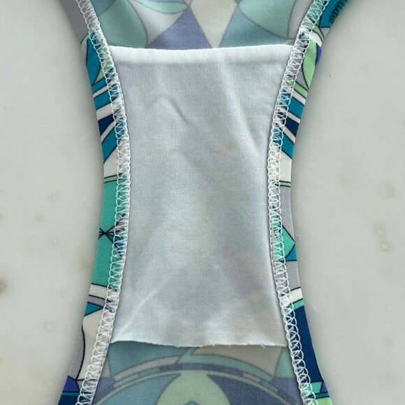 EMILIO PUCCI BLUE GREEN WHITE STRING BIKINI SIZE IT 42 / US 8 - Picture 12 of 17
